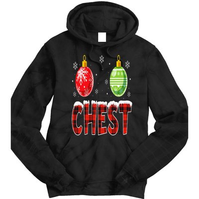 Chest Nuts Matching Chestnuts Funny Christmas Couples Chest Tie Dye Hoodie