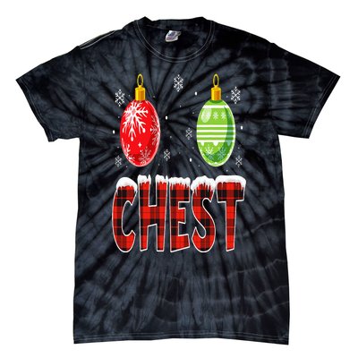 Chest Nuts Matching Chestnuts Funny Christmas Couples Chest Tie-Dye T-Shirt