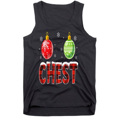 Chest Nuts Matching Chestnuts Funny Christmas Couples Chest Tank Top