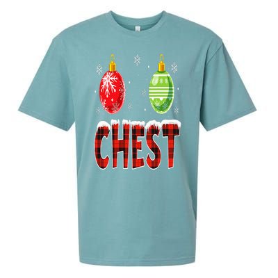 Chest Nuts Matching Chestnuts Funny Christmas Couples Chest Sueded Cloud Jersey T-Shirt