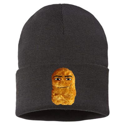 Chicken Nugget Meme Sustainable Knit Beanie