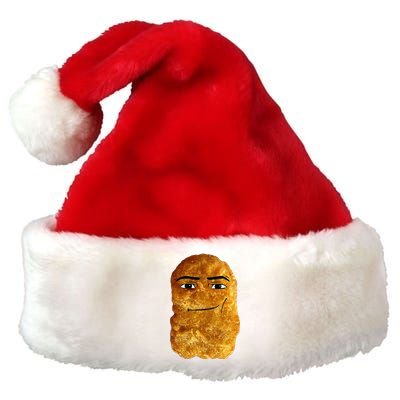 Chicken Nugget Meme Premium Christmas Santa Hat