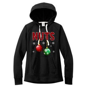 Chest Nuts Matching Chestnuts Funny Christmas Couples Nuts Women's Fleece Hoodie