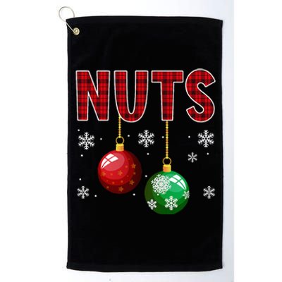 Chest Nuts Matching Chestnuts Funny Christmas Couples Nuts Platinum Collection Golf Towel