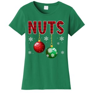 Chest Nuts Matching Chestnuts Funny Christmas Couples Nuts Women's T-Shirt