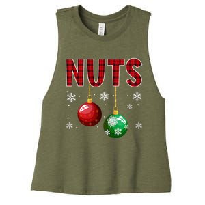 Chest Nuts Matching Chestnuts Funny Christmas Couples Nuts Women's Racerback Cropped Tank