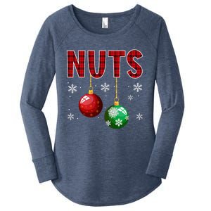 Chest Nuts Matching Chestnuts Funny Christmas Couples Nuts Women's Perfect Tri Tunic Long Sleeve Shirt