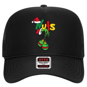 Chest Nuts Matching Chestnuts Funny Christmas Couples Nuts High Crown Mesh Back Trucker Hat