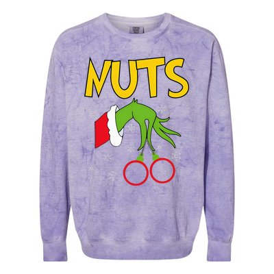 Chest Nuts Matching Chestnuts Funny Christmas Couples Nuts Colorblast Crewneck Sweatshirt