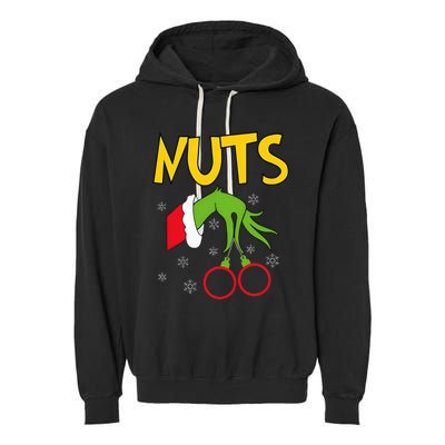 Chest Nuts Matching Chestnuts Funny Christmas Couples Nuts Garment-Dyed Fleece Hoodie