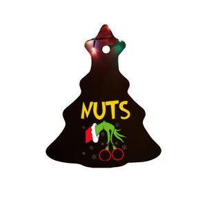 Chest Nuts Matching Chestnuts Funny Christmas Couples Nuts Ceramic Tree Ornament