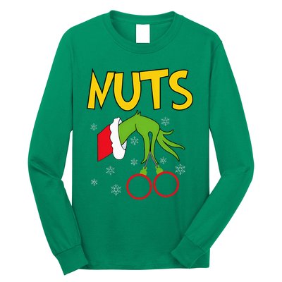 Chest Nuts Matching Chestnuts Funny Christmas Couples Nuts Long Sleeve Shirt