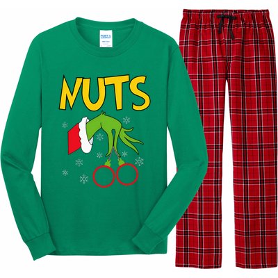 Chest Nuts Matching Chestnuts Funny Christmas Couples Nuts Long Sleeve Pajama Set