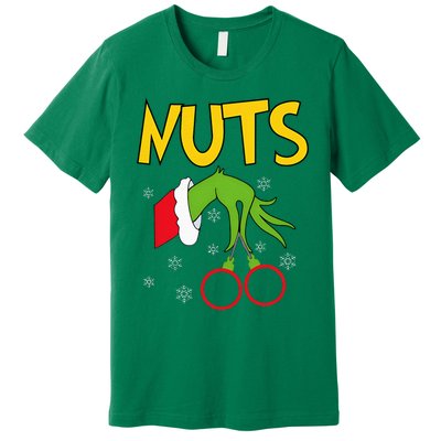 Chest Nuts Matching Chestnuts Funny Christmas Couples Nuts Premium T-Shirt