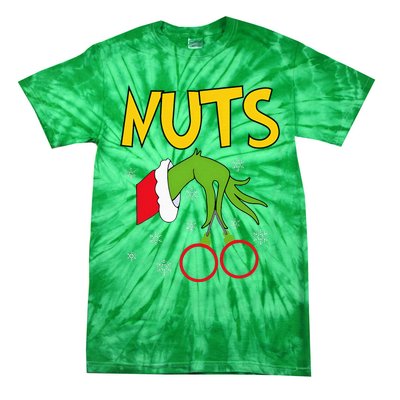 Chest Nuts Matching Chestnuts Funny Christmas Couples Nuts Tie-Dye T-Shirt