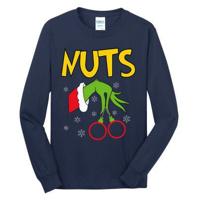 Chest Nuts Matching Chestnuts Funny Christmas Couples Nuts Tall Long Sleeve T-Shirt