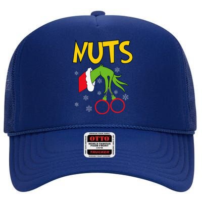 Chest Nuts Matching Chestnuts Funny Christmas Couples Nuts High Crown Mesh Back Trucker Hat