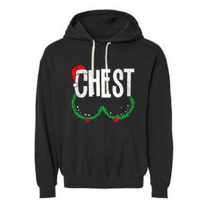 Chest Nuts Matching Chestnuts Funny Christmas Couples Garment-Dyed Fleece Hoodie