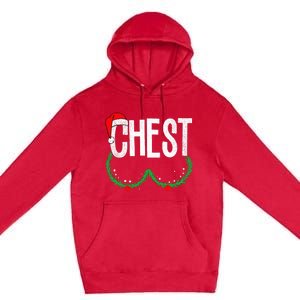 Chest Nuts Matching Chestnuts Funny Christmas Couples Premium Pullover Hoodie