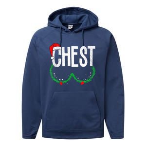 Chest Nuts Matching Chestnuts Funny Christmas Couples Performance Fleece Hoodie