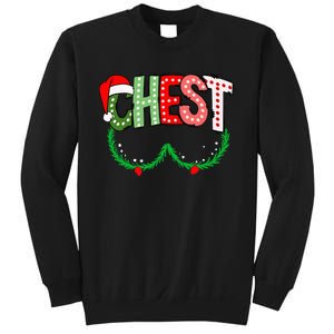 Chest Nuts Matching Chestnuts Funny Christmas Couples Chest Sweatshirt