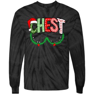 Chest Nuts Matching Chestnuts Funny Christmas Couples Chest Tie-Dye Long Sleeve Shirt