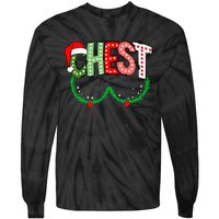 Chest Nuts Matching Chestnuts Funny Christmas Couples Chest Tie-Dye Long Sleeve Shirt