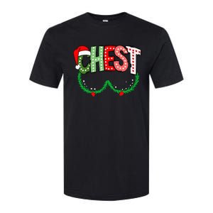 Chest Nuts Matching Chestnuts Funny Christmas Couples Chest Softstyle CVC T-Shirt