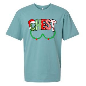 Chest Nuts Matching Chestnuts Funny Christmas Couples Chest Sueded Cloud Jersey T-Shirt