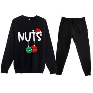 Chest Nuts Matching Chestnuts Xmas Christmas Couples Premium Crewneck Sweatsuit Set