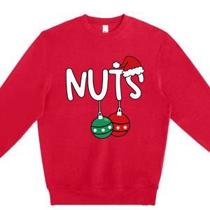 Chest Nuts Matching Chestnuts Xmas Christmas Couples Premium Crewneck Sweatshirt