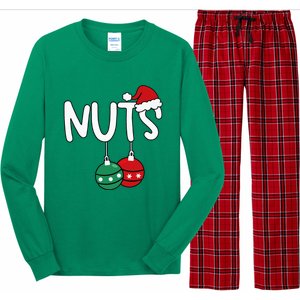 Chest Nuts Matching Chestnuts Xmas Christmas Couples Long Sleeve Pajama Set