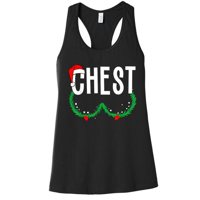 Chest Nuts Matching Chestnuts Funny Christmas Couples Chest Women's Racerback Tank