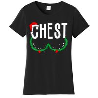 Chest Nuts Matching Chestnuts Funny Christmas Couples Chest Women's T-Shirt