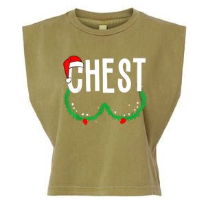 Chest Nuts Matching Chestnuts Funny Christmas Couples Chest Garment-Dyed Women's Muscle Tee