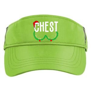 Chest Nuts Matching Chestnuts Funny Christmas Couples Chest Adult Drive Performance Visor