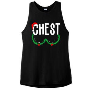 Chest Nuts Matching Chestnuts Funny Christmas Couples Chest Ladies PosiCharge Tri-Blend Wicking Tank