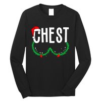 Chest Nuts Matching Chestnuts Funny Christmas Couples Chest Long Sleeve Shirt