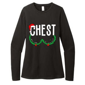 Chest Nuts Matching Chestnuts Funny Christmas Couples Chest Womens CVC Long Sleeve Shirt