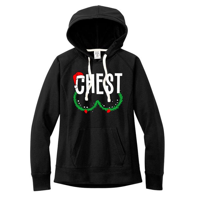 Chest Nuts Matching Chestnuts Funny Christmas Couples Chest Women's Fleece Hoodie