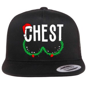 Chest Nuts Matching Chestnuts Funny Christmas Couples Chest Flat Bill Trucker Hat