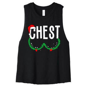 Chest Nuts Matching Chestnuts Funny Christmas Couples Chest Women's Racerback Cropped Tank