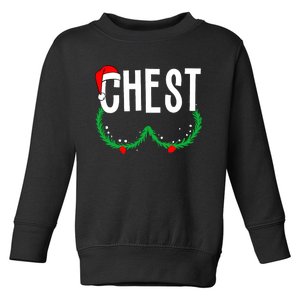 Chest Nuts Matching Chestnuts Funny Christmas Couples Chest Toddler Sweatshirt