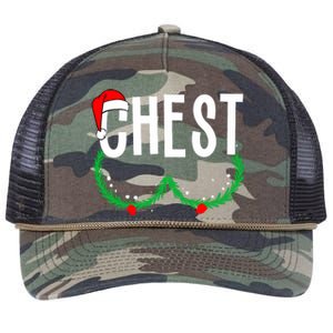 Chest Nuts Matching Chestnuts Funny Christmas Couples Chest Retro Rope Trucker Hat Cap