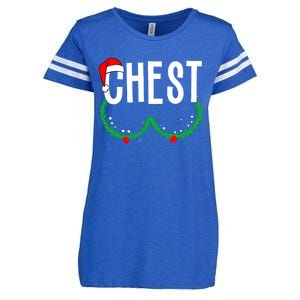 Chest Nuts Matching Chestnuts Funny Christmas Couples Chest Enza Ladies Jersey Football T-Shirt