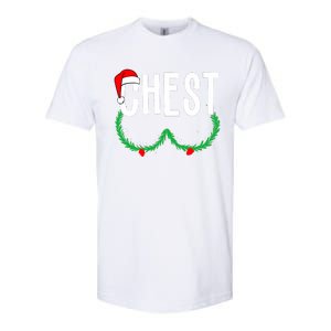 Chest Nuts Matching Chestnuts Funny Christmas Couples Chest Softstyle CVC T-Shirt