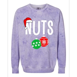 Chest Nuts Matching Chestnuts Funny Christmas Couples Nuts Colorblast Crewneck Sweatshirt