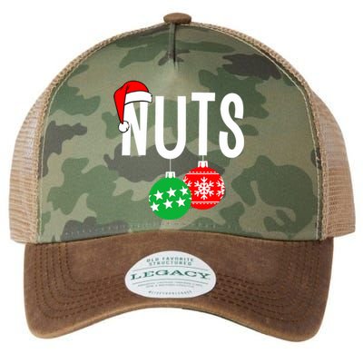 Chest Nuts Matching Chestnuts Funny Christmas Couples Nuts Legacy Tie Dye Trucker Hat