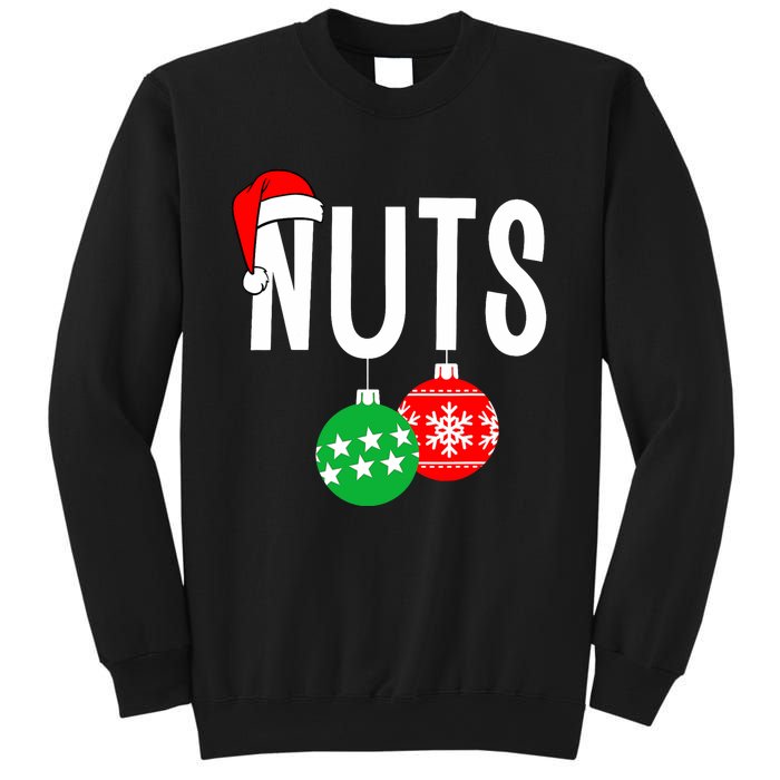 Chest Nuts Matching Chestnuts Funny Christmas Couples Nuts Sweatshirt