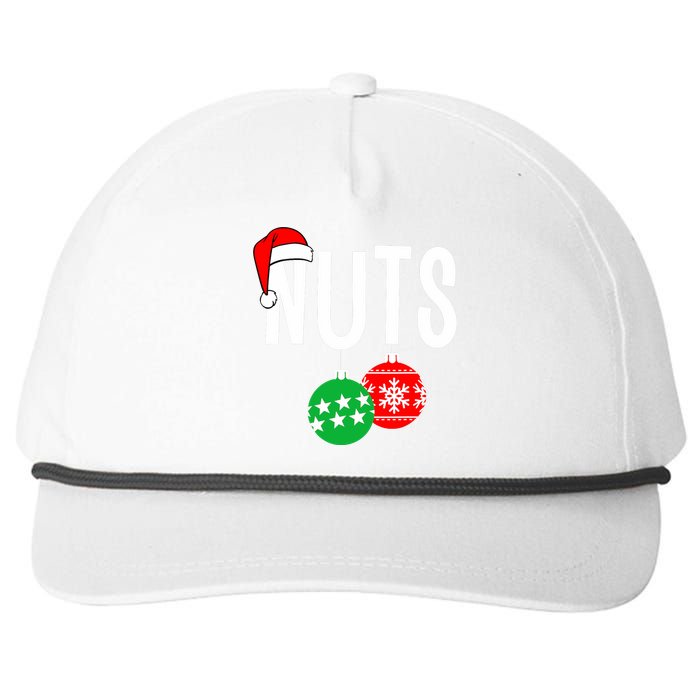 Chest Nuts Matching Chestnuts Funny Christmas Couples Nuts Snapback Five-Panel Rope Hat